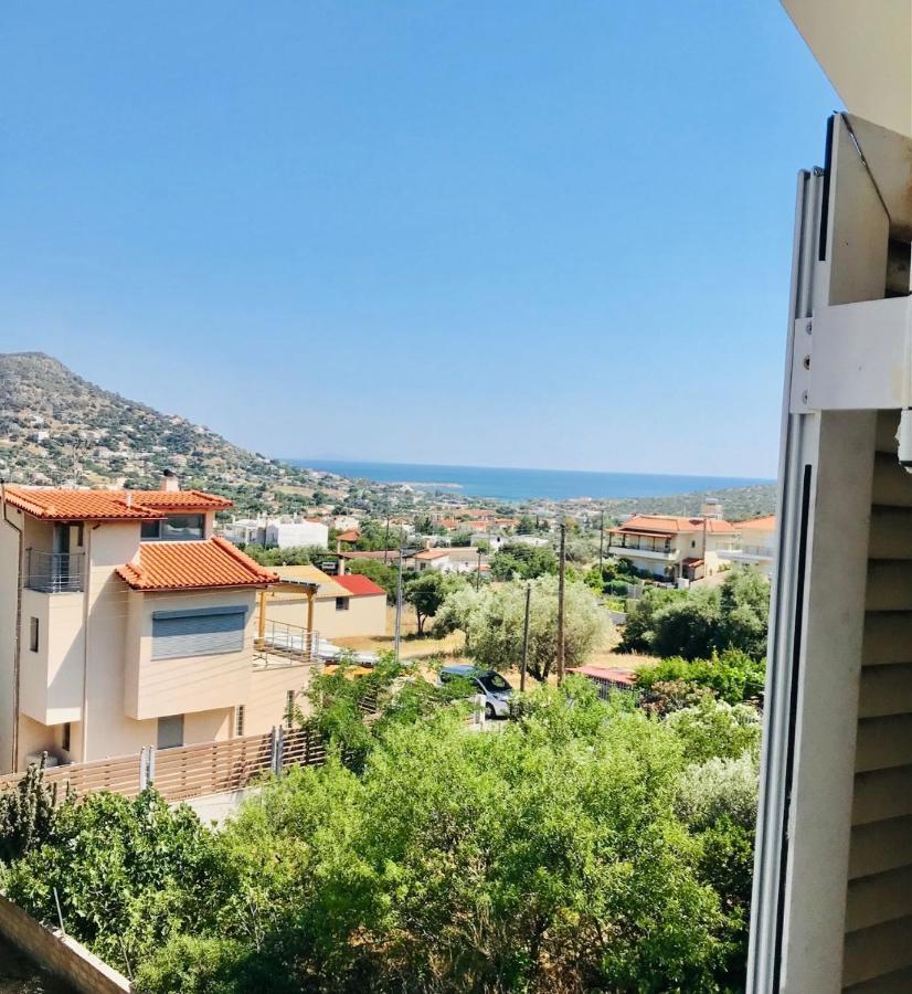 Beautiful Maisonette With A View To The Mountains And The Sea Agia Marina  Eksteriør billede