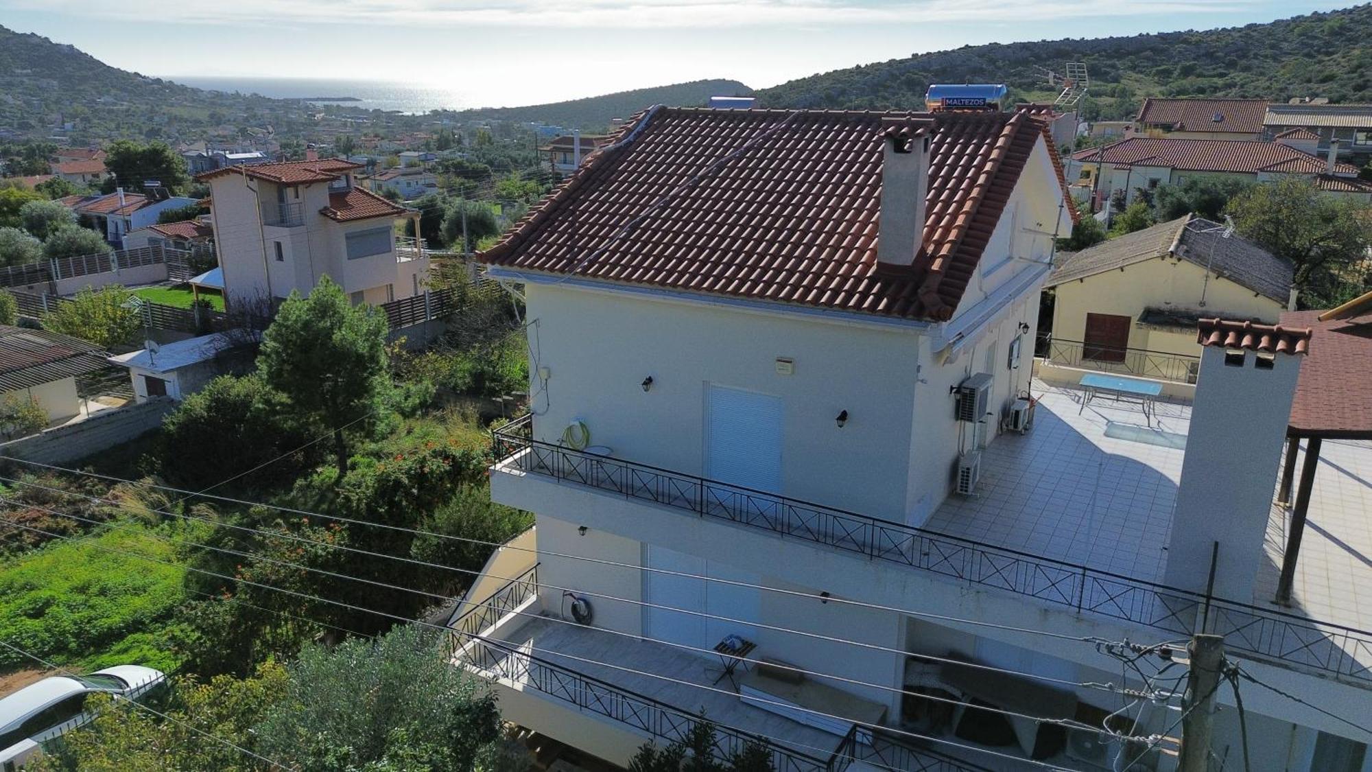 Beautiful Maisonette With A View To The Mountains And The Sea Agia Marina  Eksteriør billede
